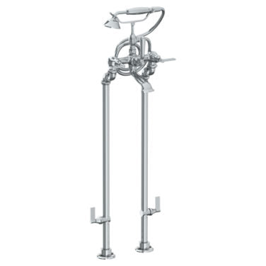 Watermark - Haley Floor Standing Bath Set with Hand Shower and Shut-Off Valves
