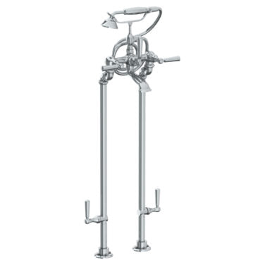 Watermark - Haley Floor Standing Bath Set with Hand Shower and Shut-Off Valves