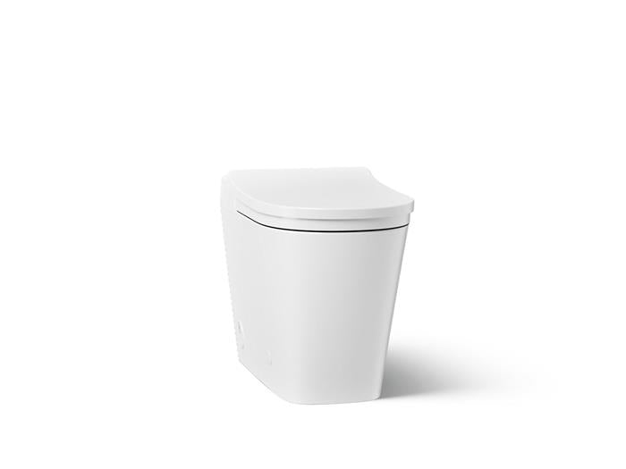 Kohler - Leap One-piece chair height elongated smart toilets with 12 inch rough-in & skirted trapway, dual-flush