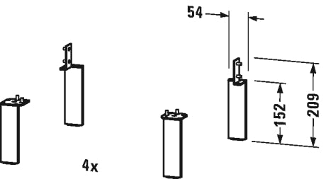 Duravit - Leg Silver