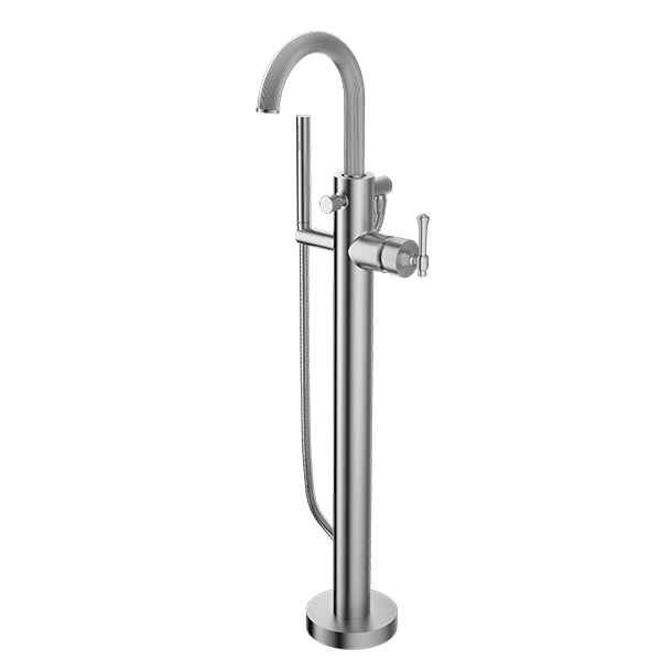 Santec - Athena II Trim - Floor Mount Tub Filler With Hand Shower