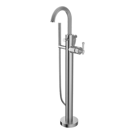 Santec - Athena II Trim - Floor Mount Tub Filler With Hand Shower