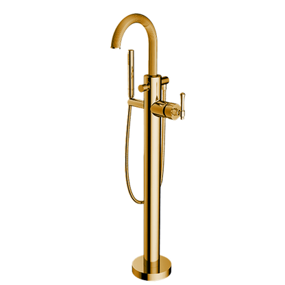 Santec - Athena II Trim - Floor Mount Tub Filler With Hand Shower