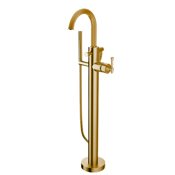 Santec - Athena II Trim - Floor Mount Tub Filler With Hand Shower