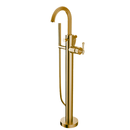 Santec - Athena II Trim - Floor Mount Tub Filler With Hand Shower