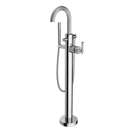 Santec - Athena II Trim - Floor Mount Tub Filler With Hand Shower