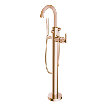 Santec - Athena II Trim - Floor Mount Tub Filler With Hand Shower