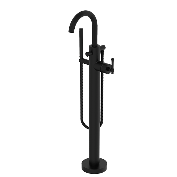 Santec - Athena II Trim - Floor Mount Tub Filler With Hand Shower