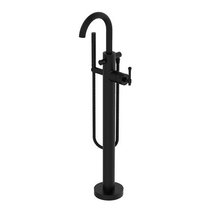 Santec - Athena II Trim - Floor Mount Tub Filler With Hand Shower