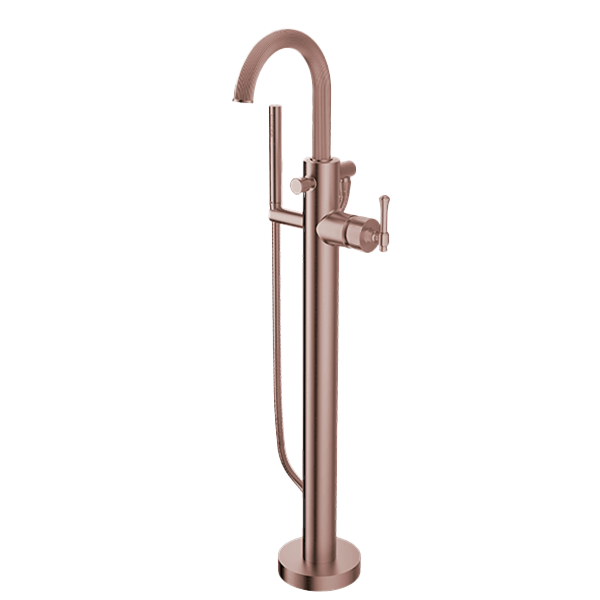 Santec - Athena II Trim - Floor Mount Tub Filler With Hand Shower