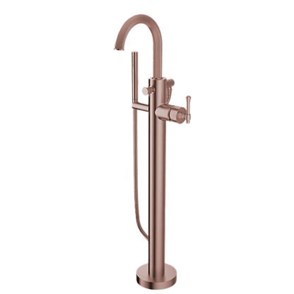 Santec - Athena II Trim - Floor Mount Tub Filler With Hand Shower