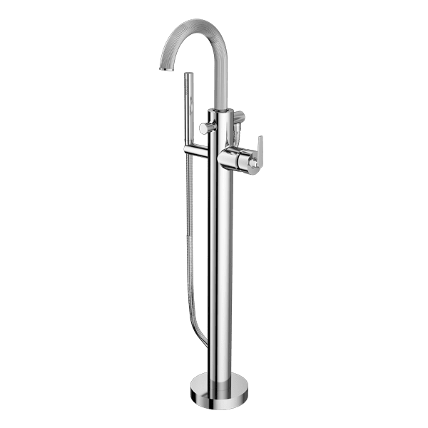 Santec - Athena I Trim - Floor Mount Tub Filler With Hand Shower