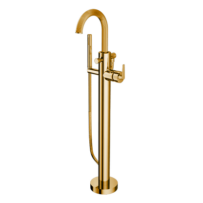 Santec - Athena I Trim - Floor Mount Tub Filler With Hand Shower