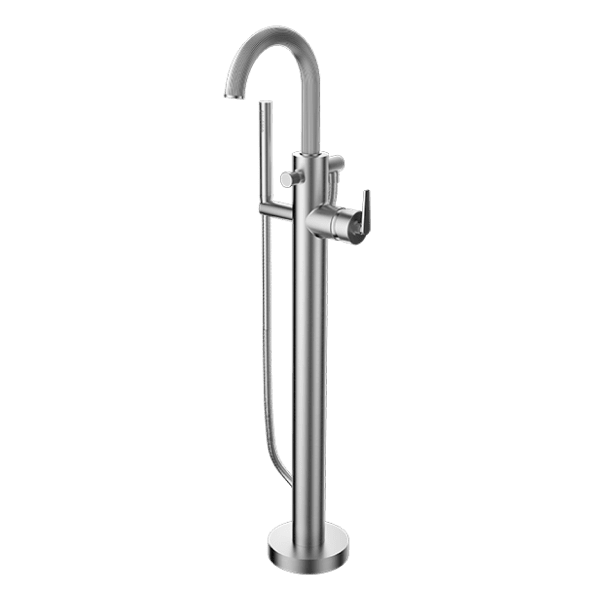 Santec - Athena I Trim - Floor Mount Tub Filler With Hand Shower