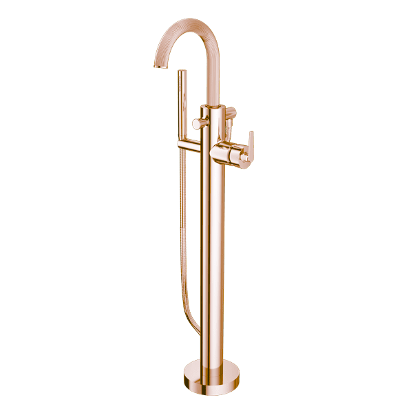 Santec - Athena I Trim - Floor Mount Tub Filler With Hand Shower