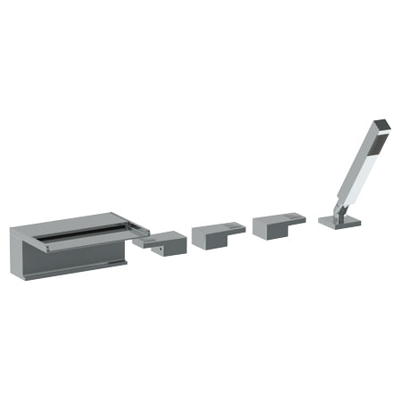 Watermark - Edge Deck Mounted 5 Hole Bath Set With Waterfall Spout