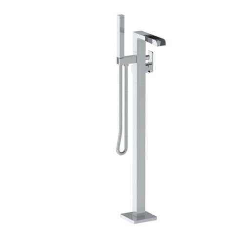 Watermark - Edge Single Hole Floor Standing Waterfall Bath Set with Hand Shower