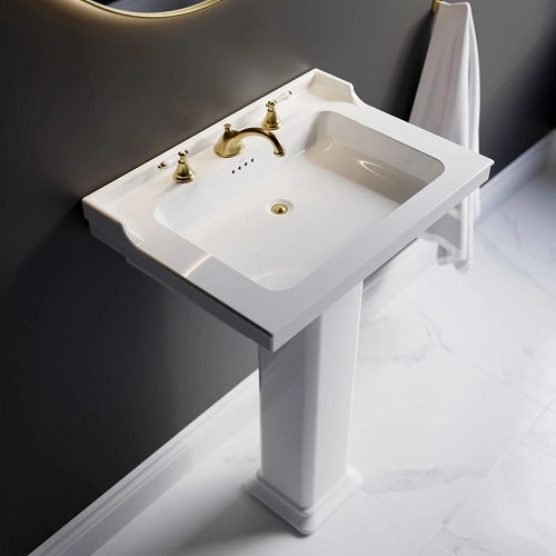 Cheviot - Valarte Pedestal Sink, 26 Inch, Single Hole Drilling