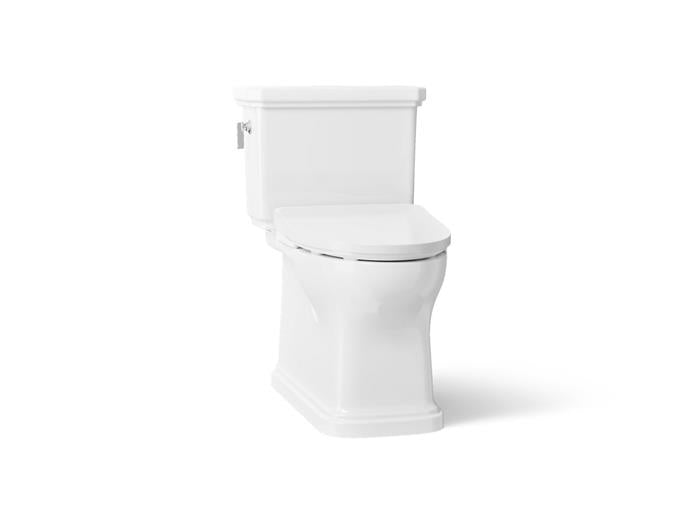 Kohler - Claude by Studio McGee Two-piece elongated toilet with skirted trapway, 1.6 gpf - Hidden cord