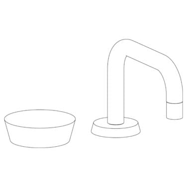 Watermark - Zen Deck Mounted 2 Hole Square Square Lavatory Set