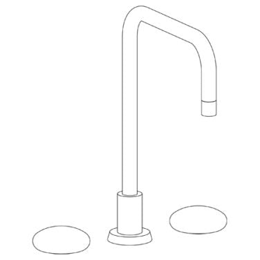 Watermark - Zen Deck Mounted 3 Hole Square Top Kitchen Faucet