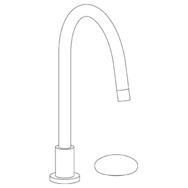 Watermark - Zen Deck Mounted 2 Hole Gooseneck Kitchen Faucet