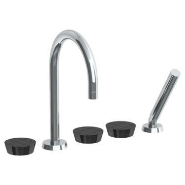 Watermark - Zen Deck Mounted 5 hole Gooseneck Bath set