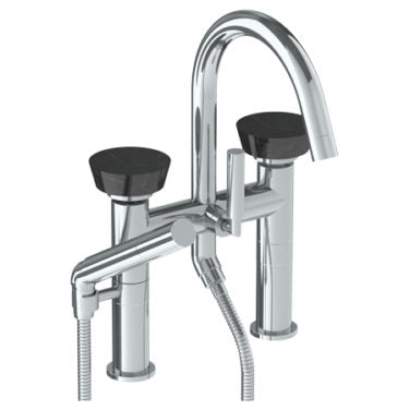 Watermark - Zen Deck Mounted Exposed Gooseneck Bath Set with Hand Shower