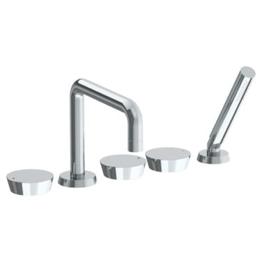 Watermark - Zen Deck Mounted 5 hole Square Bath set