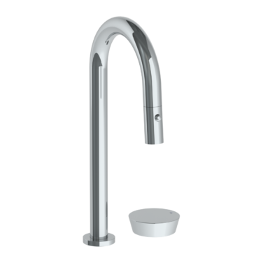 Watermark - Zen Deck Mounted 2 Hole Gooseneck Prep Faucet with Pull Down Spray