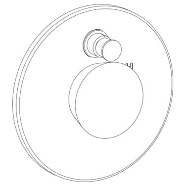 Watermark - Zen Wall Mounted Pressure Balance Shower Trim with Diverter, 7 Inch dia.