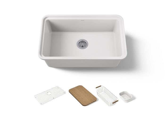Kohler - Audrine by Studio McGee 30 inch undermount single-bowl workstation kitchen sink