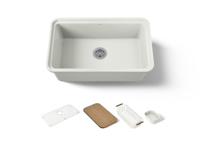 Kohler - Audrine by Studio McGee 30 inch undermount single-bowl workstation kitchen sink