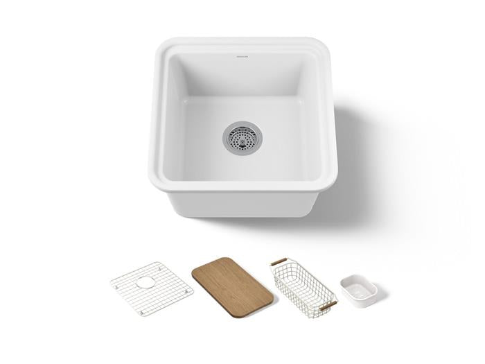 Kohler - Audrine by Studio McGee 18-5/8 Inch undermount workstation bar sink