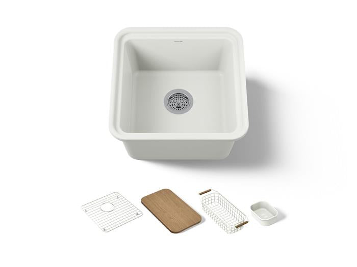 Kohler - Audrine by Studio McGee 18-5/8 Inch undermount workstation bar sink