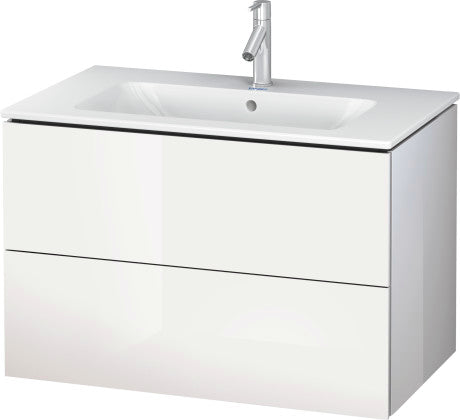 Duravit - L-Cube 32 1/4" Wall Mount Two Drawer Single Vanity Cabinet, Sink Sold Separately