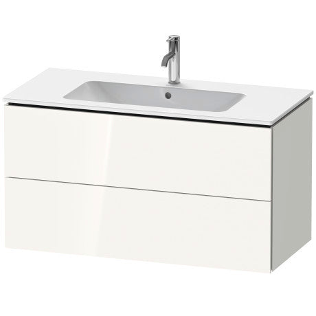 Duravit - L-Cube 40 1/8" Wall Mount Two Drawer Single Vanity Cabinet, Sink Sold Separately