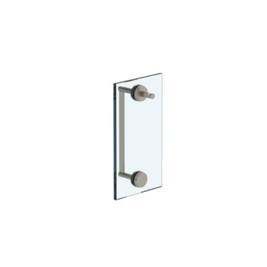 Watermark - Blue 12 Inch shower door pull with knob/ glass mount towel bar with hook