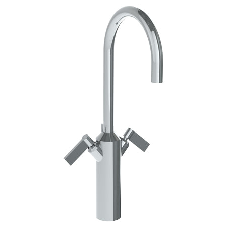 Watermark - Blue Deck Mounted 2 Handle Extended Monoblock Lavatory Mixer
