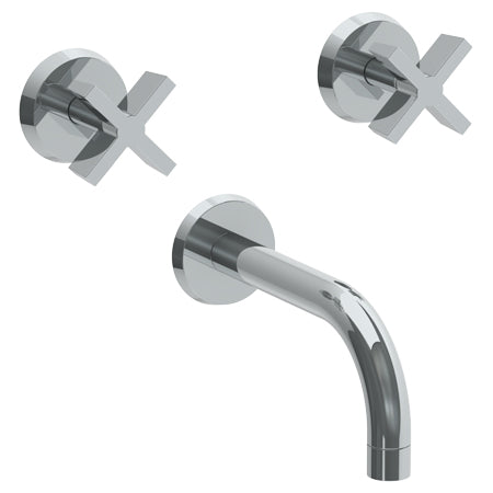 Watermark - Blue Wall Mounted 3 Hole Bath Set