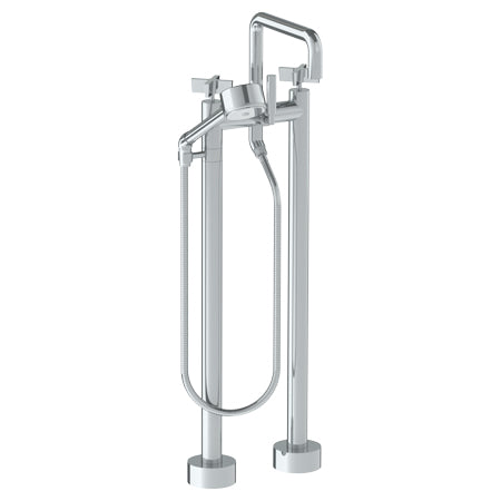 Watermark - Blue Floor Standing Bath Set With Volume Hand Shower