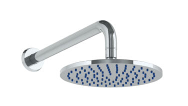 Watermark - Blue Wall Mounted Shower Head, 8 Inch dia, with 14 Inch Arm and Flange