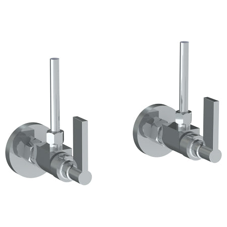 Watermark - Blue Lavatory Angle Stop Kit -1/2 Inch Compression X 3/8 Inch Od Compression