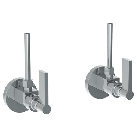 Watermark - Blue Lavatory Angle Stop Kit -1/2 Inch Ips X 3/8 Inch Od Compression