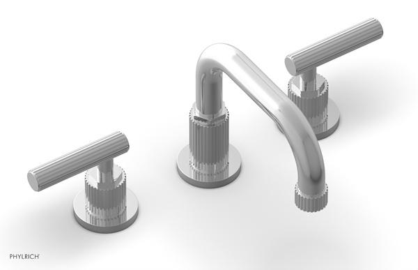 Phylrich - Dustrie Widespread Faucet High Square Spout Lever Handles - Grooved