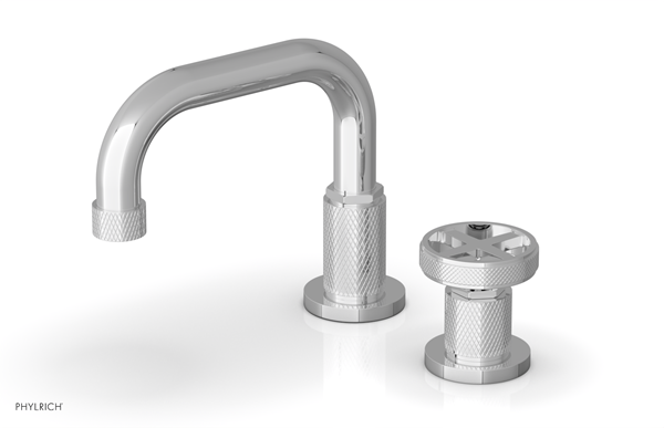 Phylrich - Dustrie Single Handle Faucet Low Spout - Knurled Cross Handles