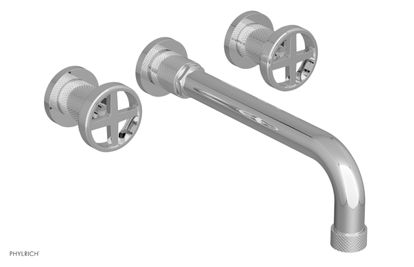 Phylrich - Dustrie Wall Tub Set 10 Inch Spout - Knurled Cross Handles