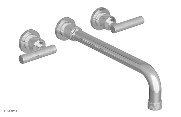 Phylrich - Dustrie Wall Tub Set 12 Inch Spout - Knurled Lever Handles