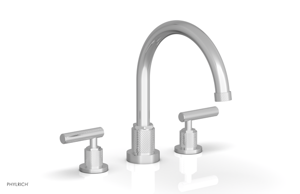 Phylrich - Dustrie Deck Tub Set Arc Spout - Knurled Lever Handles