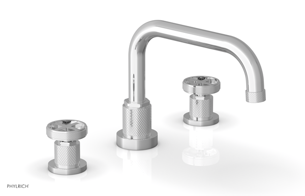 Phylrich - Dustrie Deck Tub Set Low Spout - Knurled Cross Handles